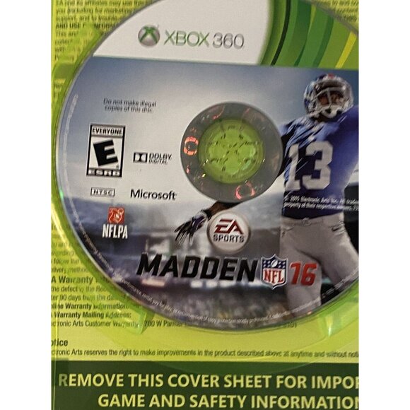 Madden NFL 16 (Microsoft Xbox 360, 2015) With Inserts - Picture 5 of 7